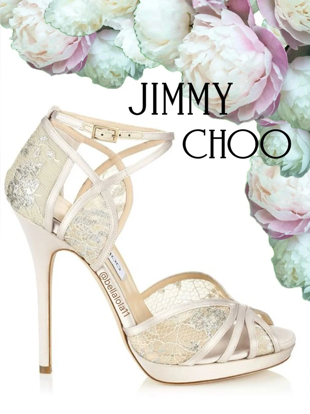 AUTHENTIC JIMMY CHOO ITALIAN LACE HEELS